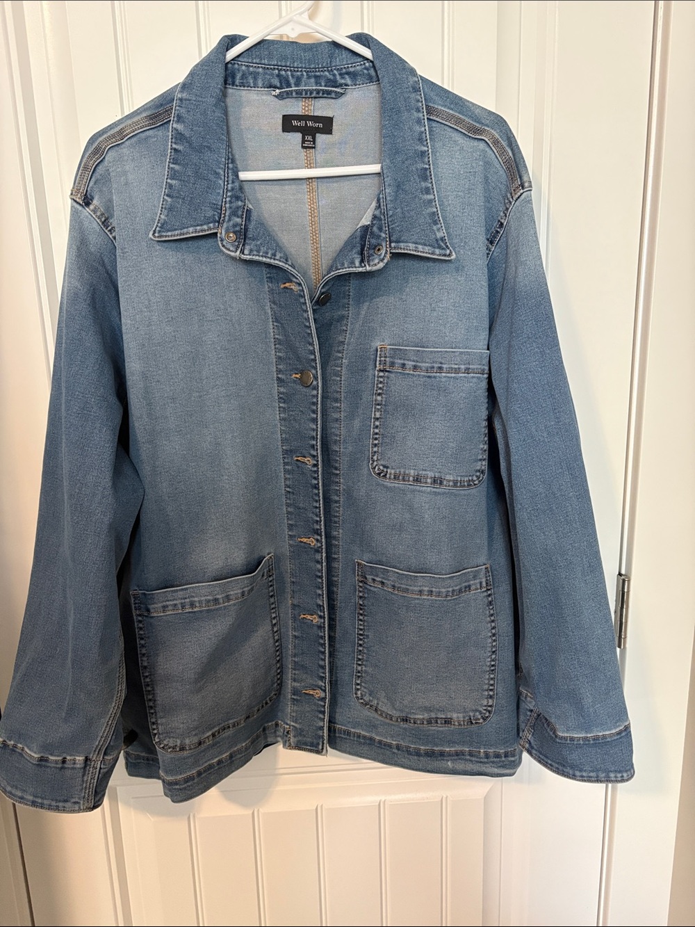 Well Worn Light Blue Denim Chore Jacket